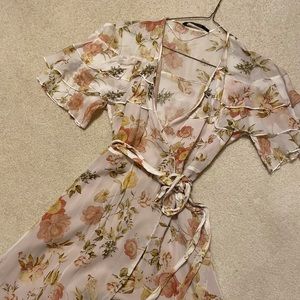 Zara Floral Wrap Dress - M
